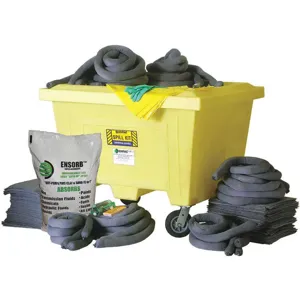 ENPAC 1382-YE Spill Kit, Wheeled, 150 Gallon Absorption Capacity, Oil Only | AE8UDL 6FJG6