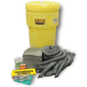 ENPAC 1397-YE LS Spill Kit, Wheeled Can, 62 Gallon Capacity, Universal | AD2TEA 3TYL6