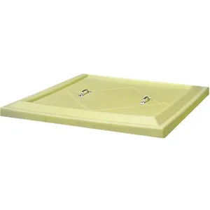 ENPAC 1501-YE Tote Lid Box, 45 Inch Length, 36 Inch Width, 3 Inch Height, Yellow, HDPE | AG2BLN 31DM79