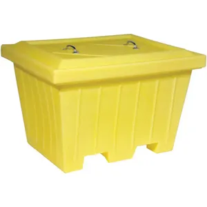 ENPAC 1505-YE Storage Tote, With Lid, 123 Gallon Spill Capacity, Yellow, HDPE | AG2BLL 31DM77