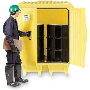 ENPAC 4000-YE Covered Drum Spill Containment Hut, 64 Inch Length | AF4DWM 8TKH9