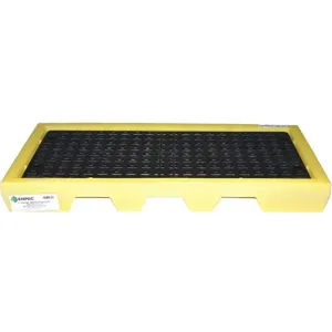 ENPAC 5117-YE Drum Spill Containment Pallet, 22 Gallon Capacity, Yellow | AH3CKL 31DL84