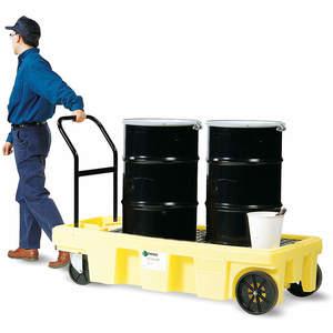 ENPAC 5200-YE-A Drum Spill Platform Cart, Yellow, 500 Lbs. Load Capacity | AG2BGB 31DM55