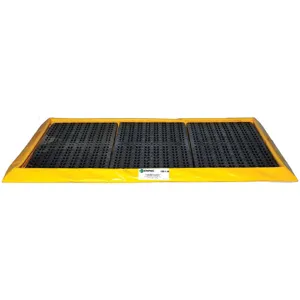 ENPAC 5770-YE-G Drum Spill Containment Pallet, 6 Drum, With Grates | AD8BBZ 4HRE1