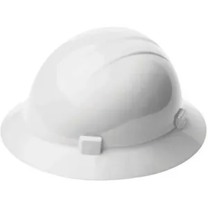 ERB SAFETY 19201 Hard Hat Full Brim White 4-pt Slide-lock | AD4GVH 41N917