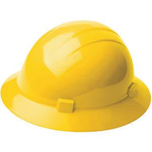 ERB SAFETY 19202 Hard Hat Full Brim Yellow 4-pt Slide-lock | AD4GVL 41N920