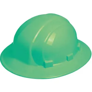 ERB SAFETY 19522 Hard Hat Full Brim Green 6-pt.slide-lock | AD4GVA 41N910