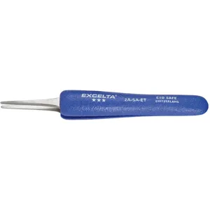 EXCELTA 2A-SA-ET Tweezer Flat 5-1/4 Inch Length Stainless Steel | AG2XQL 32NE83