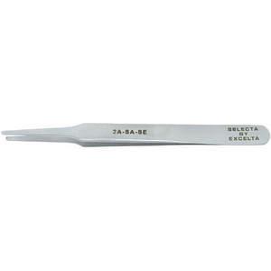 EXCELTA 2A-SA-SE Tweezer Flat 4-3/4 In Length Stainless Steel | AG2XQM 32NE84