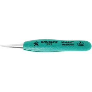 EXCELTA 3C-SA-ET Tweezer Fine 4-3/4 In Length Stainless Steel | AG2XQP 32NE86