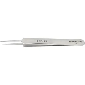 EXCELTA 5-SA-SE Tweezer Very Fine 4-1/4 Inch Length Stainless Steel | AG2XQU 32NE90