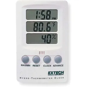 EXTECH 445702 Clock Digital Hygrometer 14 To 140 F | AD3HGK 3ZH92