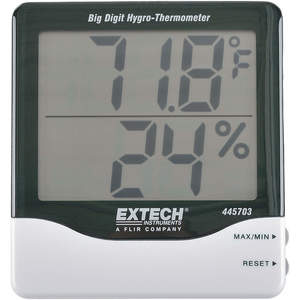 EXTECH 445703 Indoor Hygrometer, 14 - 140 Deg F, LCD Display | AD9BUD 4PC65