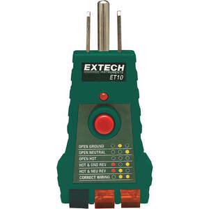 EXTECH ET10 Receptacle Tester with GFCI 60 Hz | AH9LYT 40JZ67