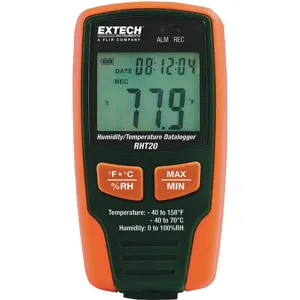 EXTECH RHT20 Temperature and RH Datalogger, -40 to 158 Deg F | AD7AAW 4CWR7