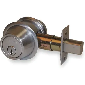 FALCON LOCK D131CP6 C-KWY 626 Deadbolt Hd Satin Chrome Sfic Not Included | AC7BDZ 36Z113