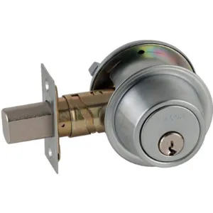 FALCON LOCK D241CP6 C-KWY 626 Deadbolt Hd Satin Chrome Sfic Not Included | AC7BEK 36Z131