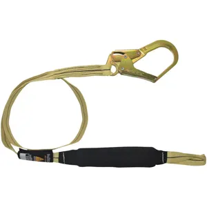 FALLTECH G82423L Lanyard 1 Leg Kevlar Yellow/black | AG6QZY 45J063