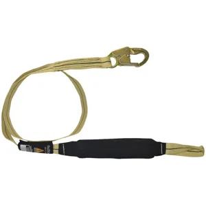 FALLTECH G8242L Lanyard 1 Leg Kevlar Yellow/black | AG6QZX 45J062