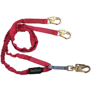 FALLTECH G8247Y Lanyard 2 Leg Polyester Red | AG6RAH 45J074