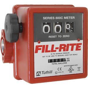FILLRITE 807C Liquid Mechanical Flowmeter, 3/4 Inch FNPT Connection | AH2BQF 24KJ09