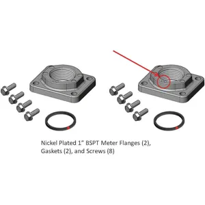 FILLRITE KIT900PF1B Meter/Flange Kit 1 Inch BSPT Nickel | AG9DXD 19NK98