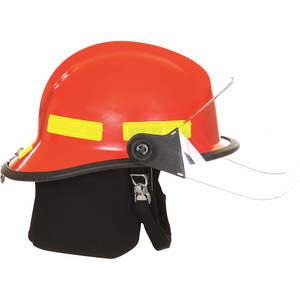 FIRE-DEX 911H713 Fire Helmet Red Modern | AE8AET 6CCD5