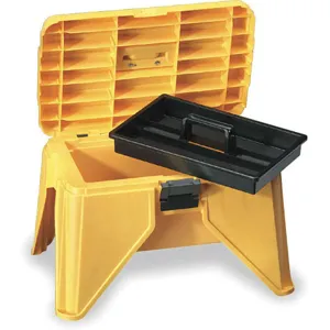 FLAMBEAU 22500-3 Step Stool Storage Box Safety Yellow | AB2TQW 1NTH9