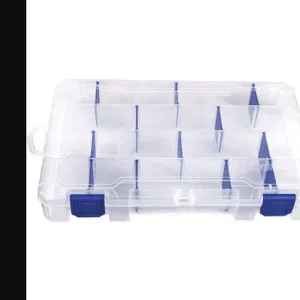 FLAMBEAU 4007 Adjustable Compartment Box Translucent | AB2TQR 1NTH5