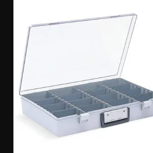 FLAMBEAU 6745BA Compartment Box 4-16 Compartments Gray | AC9VLW 3KN84