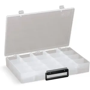 FLAMBEAU 999-2 Adjustable Compartment Box Translucent | AC9VLZ 3KN88