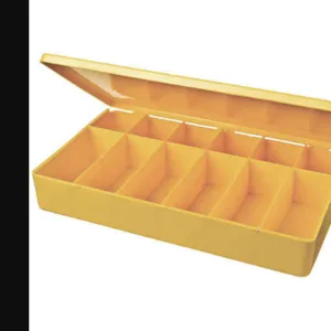 FLAMBEAU M812 Compartment Box 12 Compartments Yellow | AH9CKR 39RW31