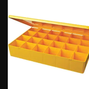 FLAMBEAU M824 Compartment Box 24 Compartments Yellow | AH9CKT 39RW32