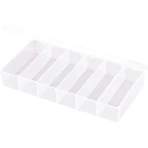 FLAMBEAU T203 Compartment Box 6 Compartment Translucent | AC4HYL 30C408