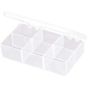 FLAMBEAU T220 Compartment Box 6 Compartment Translucent | AC4HYQ 30C412