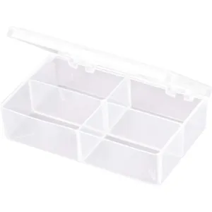 FLAMBEAU T221 Compartment Box 4 Compartment Translucent | AC4HYR 30C413