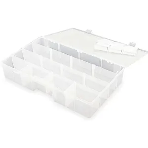 FLAMBEAU T7004 Adjustable Compartment Box Translucent | AE4UDP 5MU42