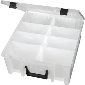 FLAMBEAU T9200 Compartment Box 1 Compartment Translucent | AC4HZR 30C451