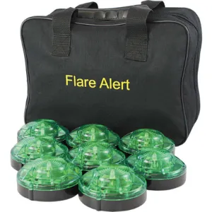 FLAREALERT B8GBP2ONLY Led Road Flare Kit 1 Watt Green | AB8UXW 29DX97