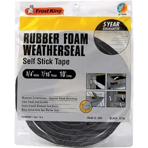 FROST KING R734H Sponge Rubber Foam Tape 3/4in. x 10 Feet | AD4TEP 43Y818