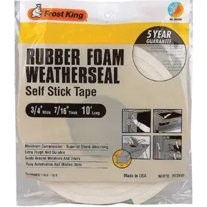 FROST KING R734WHA Sponge Rubber Foam Tape 3/4in. x 10 Feet | AD4TEX 43Y825