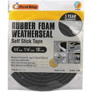 FROST KING R738HA Sponge Rubber Foam Tape 3/8in. x 10 Feet | AD4TEN 43Y817