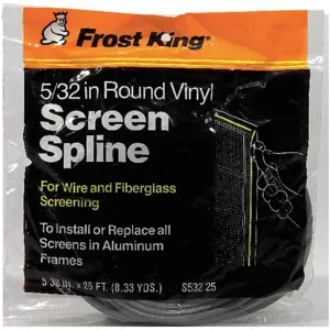 FROST KING S532/25 Screen Vinyl 5/32 Inch Width 25 Feet Length | AD4TGA 43Y853