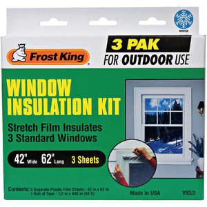 FROST KING V93/3 Window Kit Outdoor 42 x 62 Inch - Pack Of 3 | AD4TFU 43Y846
