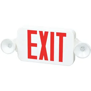 FULHAM FHEC30WR Exit Sign Combo 8-3/16 Inch Height x 18 Inch Width NiCd | AH4PNL 35GK18