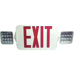 FULHAM FHEC33WR Exit Sign Combo 8-5/32 Inch Height x 19-1/4 Inch Width NiCd | AH4PNP 35GK23