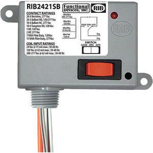 FUNCTIONAL DEVICES INC / RIB RIB2421SB Enclosed Power Relay Spdt 20a @ 277vac | AF7JDG 21GP32