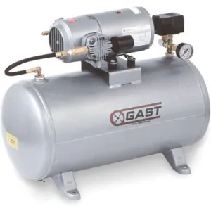 GAST 3HBB-69T-M300AX Electric Air Compressor, Tank Mounted, Single Phase | AA3WNU 11X372