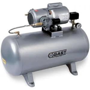 GAST 5HCD-100TA-M550NGX Electric Air Compressor, Tank Mounted | AE7LCJ 5Z675