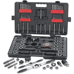 GEARWRENCH 82812 Tap/die Set Carbon 114 Piece #4-3/4 M3-m18 | AC9VGU 3KLR6